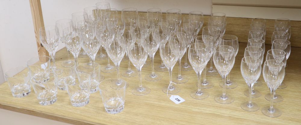 An Edinburgh International part suite of table cut glassware (approximately 55 pieces)